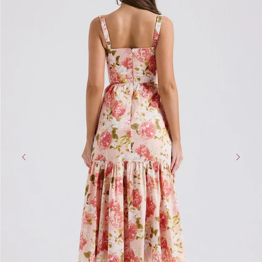 House of CB Pink Floral Midi Dress - Picture 4 of 12
